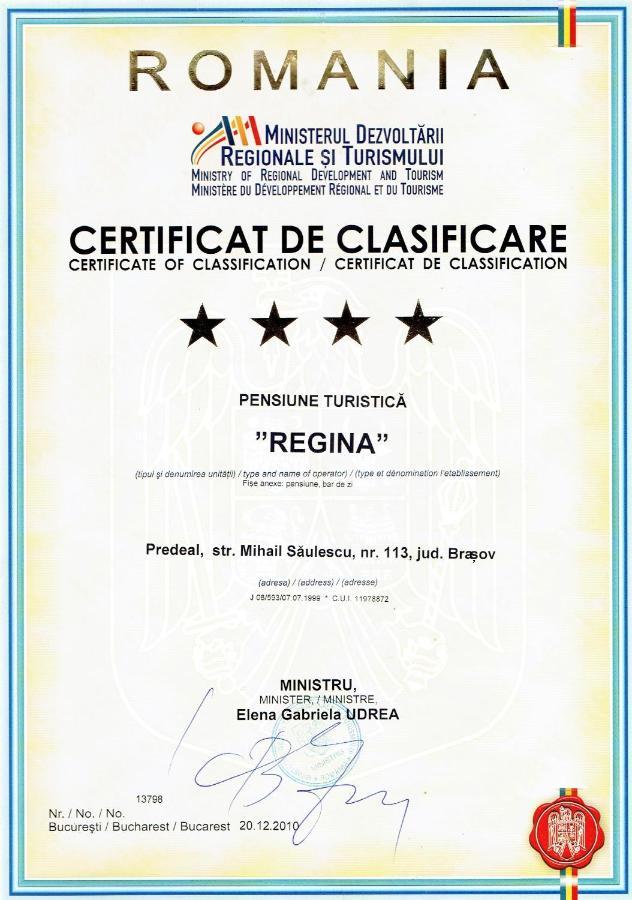 Regina Hotel Predeál Kültér fotó